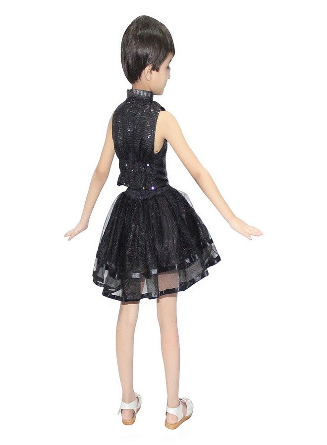 كاكو فانسي دريسيس زي تنكري من كاكو، تنورة توتو، زي رقص غربي - أسود، مقاس 3-4 سنوات، للبنات - Image 4